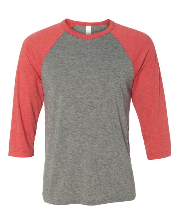 BELLA + CANVAS - Unisex Three-Quarter Sleeve Baseball Tee - 3200 - Image 22