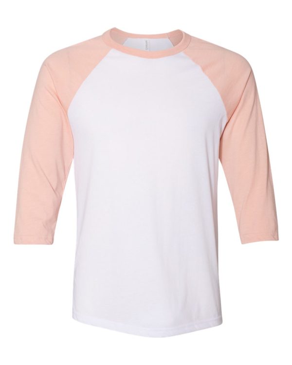 BELLA + CANVAS - Unisex Three-Quarter Sleeve Baseball Tee - 3200 - Image 12