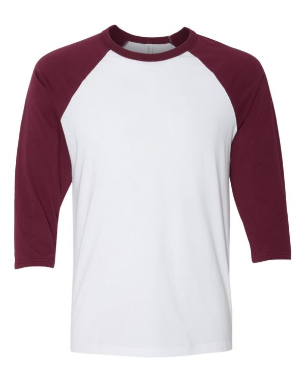 BELLA + CANVAS - Unisex Three-Quarter Sleeve Baseball Tee - 3200 - Image 10