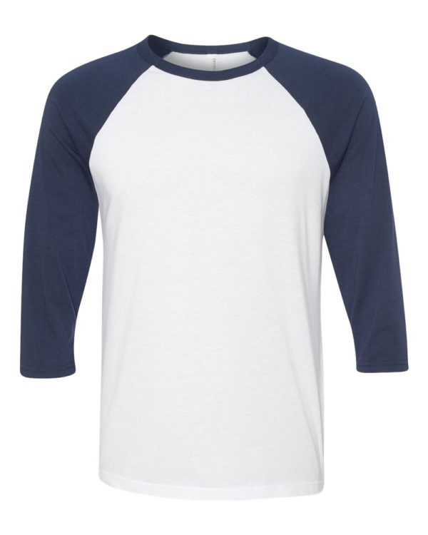 BELLA + CANVAS - Unisex Three-Quarter Sleeve Baseball Tee - 3200 - Image 9