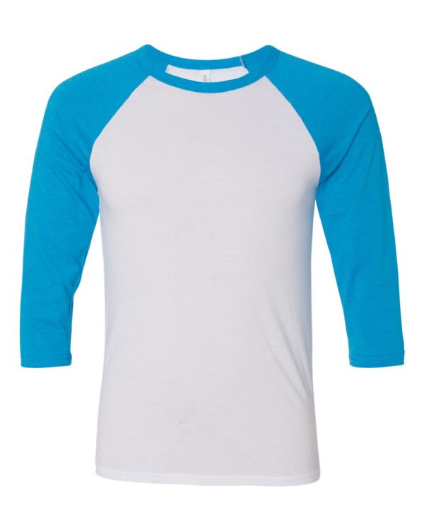 BELLA + CANVAS - Unisex Three-Quarter Sleeve Baseball Tee - 3200 - Image 8