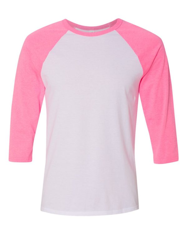 BELLA + CANVAS - Unisex Three-Quarter Sleeve Baseball Tee - 3200 - Image 6