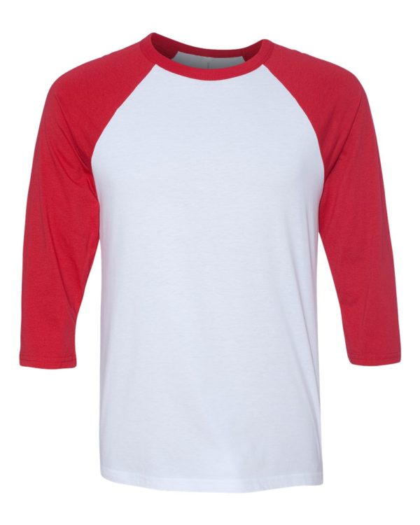 BELLA + CANVAS - Unisex Three-Quarter Sleeve Baseball Tee - 3200 - Image 4