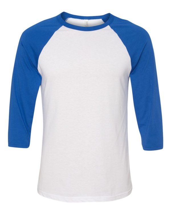 BELLA + CANVAS - Unisex Three-Quarter Sleeve Baseball Tee - 3200 - Image 3